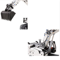 DIY Assembled Engineering Hydraulic Excavator Hook Machine Blocks Model Toys