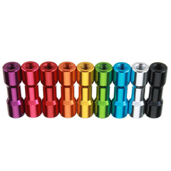 M3AS11 10Pcs M3 20mm Aluminum Alloy Standoff Spacer Round Column MultiColor Smooth Surface