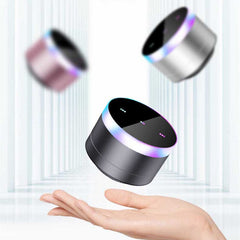 Bluetooth 5.0 Speaker Colorful Lights Touch Control Handsfree Mini Subwoofer Portable Speakers Support FM AUX