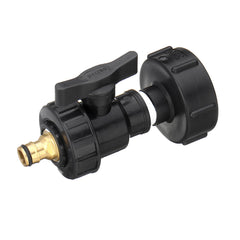 3/4'' Tank Drain Adapter Nozzle Thread Outlet Tap Water Connector Replacement PP Ball Valve Fitting Parts for Home Garden
