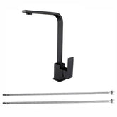 Black Kitchen Sink Taps Mixer Single Lever Zinc Alloy Swivel Spout Tap Faucet