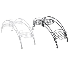 Curved Flower Rack Metal Flower Stand Plant Stand Balcony Garden Flower Plant Stand Bonsai Display Shelf