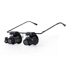 20x LED Double Eye Magnifier Jewelry Watch Repair Tactical Hunting Riflescopes