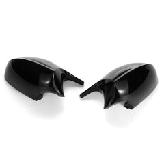 Car Rear View Mirror Cap Cover Replacement Glossy Black Left & Right