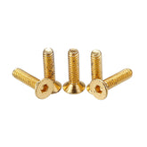 50Pcs Titanium Plated M2 Hex Socket Flat Head Countersunk Screws Alloy Steel 12.9 Grade Screw Bolt M2*8