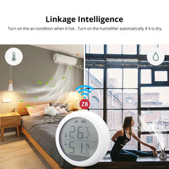 Temperature and Humidity Sensor with LCD Screen Display Real Time Monitor Smart Home Intelligent Linkage