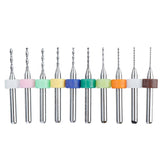 10Pcs 0.6mm-1.5mm Tungsten Carbide PCB Drill Bits Print Circuit Board Mini CNC Drilling Bit Set