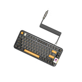 Transparent Mechanical Keyboard 80 Keys RGB Hot Swappable Triple Mode Bluetooth Wireless Gaming Keyboard with Suitcase