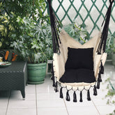 Tassel Hammock Chair With Rod Outdoor Indoor Dormitory Bedroom Yard Travel Camping For Child Adult Swinging Single Safety Chair Hammock