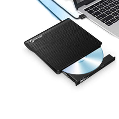 USB3.0 External Optical Drive USB CD DVD Burner DVD-RW Player Writer Rewriter Support 2MB Data Transfer for PC Laptop Computer