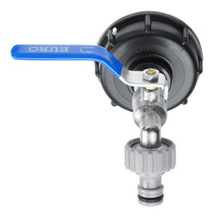 Fuel Tank Cap Adapter with Alloy Faucet and 1/2inch Clip-on Hose Connector Ton Valve