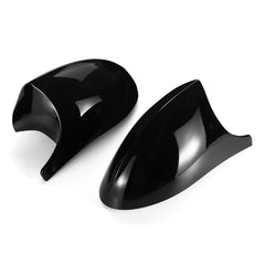 Car Rear View Mirror Cap Cover Replacement Glossy Black Left & Right