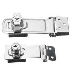 Locking Cylinder HASP Staple Garage Gate Door Lock Padlock with 2 Keys 75/105mm
