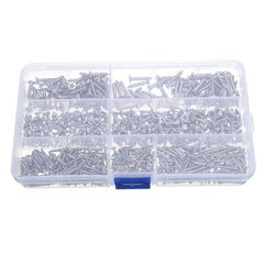600Pcs M2.2/M2.9/M3.5 Stainless Steel Pozi Raised Countersunk Self-Tapping Screw