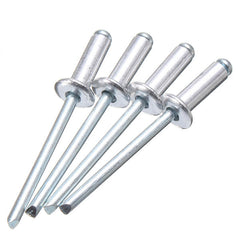 M4 Aluminium Open End Blind Rivets Dome Head with Break Pull Mandrel 100Pcs