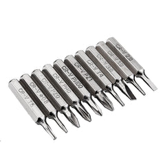 10pcs 4mm CR-V Screwdriver Bit Set Phillips Slotted Torx Batch Head Bit Mobile Phone Repair Tool