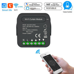 WiFi Smart Curtain Switch QS-WIFI-CP03 Remote for Electric Roller Shutte Blinds Living the 240V 3A