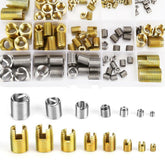 116Pcs Self-tapping Thread Slotted Sheath and Wire Threaded Jacket Combination Thread Repair Assortment Kit M3-M12