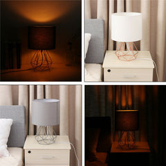 Hollowed Out Modern Living-room Bedroom Bedside Table Lamp Desk Lamp With Shade