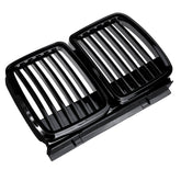 Glossy Black Front Kidney Grill Car Grille Metal Grid For BMW 3 Series