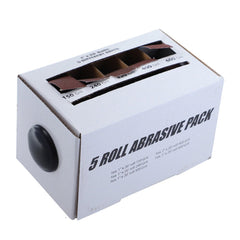 5Pcs Drawable Sandpaper Rolls 25mmx6m Boxed Assorted Abrasive Sandpaper Rolls For Wood Turners Furniture Repair Woodworkers Metal Workers