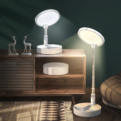 Folding Desk Lamp with Foldable Storage Adjustable Angle 3600mAh Battery 5 Level Brightness 3000-5000K Color Temp