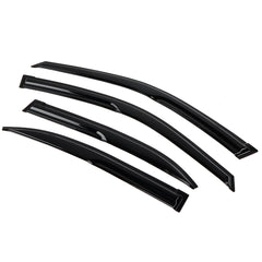 4Pcs Plastic Exterior Visor Vent Shades For Honda Civic 4DR Sedan JDM Wavy Mugen Style 2001-2005 Window Sun Rain Guard Deflector