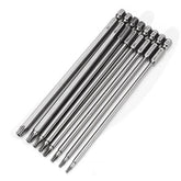 8pcs T9-T40 150mm Magnetic Torx Screwdriver Bits 1/4 Inch Hex Shank