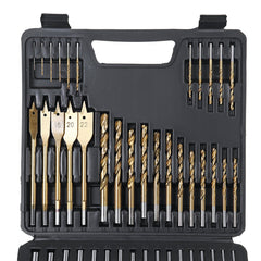 60Pcs Drill Bit Titanium Coated Metal HSS Twist Steel Brick Set Tools