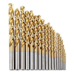 19Pcs Titanium Coated M42 Twist Drill Bit 8% High Cobalt HSS Set Industrial Grade 1-10mm for Stainless Steel Metal Wood