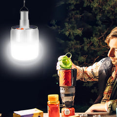 Rechargeable 5 Modes Solar Powered LED Bulb Emergency Light for Outdoor Camping Use