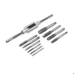 M3-M12 Adjustable Tap Spanner with 10pcs Mini Screw Hand Tap Set