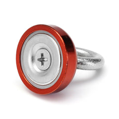 25x30mm 22KG Neodymium Recovery Magnet Red/Yellow/Blue Eyebolt Hook Metal Detector