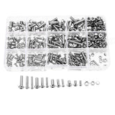 440Pcs M3/M4/M5 Stainless Steel Button Head Hex Socket Cap Screws Bolts Nuts Assortment Kit