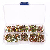 75Pcs Fuel Hose Line Tubing Clamp Spring Band Type Action Pipe Clip Color-Zinc Plated