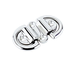 316 Stainless Steel Double D Ring Deck Folding Pad Eye Lashing Tie Down Cleat Yacht Motorboat Truck Polish Boat Marine Grade