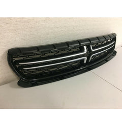 Black & Silver ABS Front Upper Bumper Grill Grille For Dodge Charger
