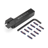 Parting Off Turning Tool Holder with 10pcs Blue Nano MGMN200 Carbide Inserts