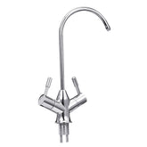 304 Stainless Steel Reverse Osmosis Mixer Tap 360 Degree Rotation Double Handle Switch Swivel Spout Gooseneck Drinking Water Filter Faucet 1/4''