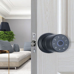 Smart Door Lock APP Fingerprint Password IC Card Key Unlock Battery Powered Support USB Charge