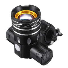 650LM T6 LED Zoomable Bike Headlight USB Charging Super Bright Bike Front Light Cycling Warning Light
