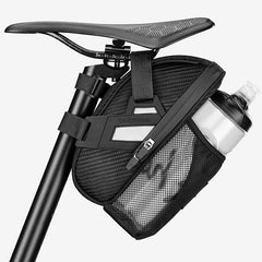 Bicycle Double Zipper Reflective Capacity Water Tail Bag Bottle Pocket