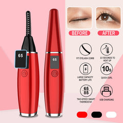 Electric Eyelash Curler Rechargeable Digital Display Long-lasting Shaping Partial Perm Eyelash Curler