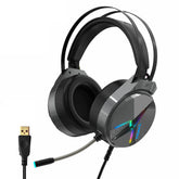 Camouflage Color Gaming Headset 50mm Driver Unit RGB Light Noise Reduction 3.5mm USB Port for PS4 PC Xbox One Switch