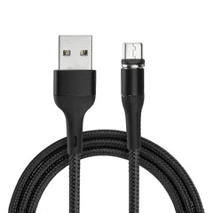 Micro USB LED Magnetic Braided Fast Charging Cable 1M For Tablet Smartphone