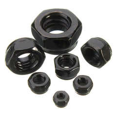 50pcs Carbon Steel Hex Nut Nylon Insert Lock Nut M2/M2.5/M3/M4/M5/M6/M8/M10/M12