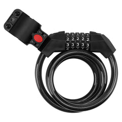 5 Number Bicycle Password Lock Anti-Theft Durable Long Spring Wire Motorcycle Bicycle Safety Riding Cycling Lock