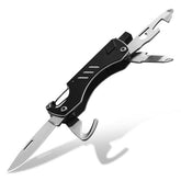 10 IN 1 55mm Steel Outdoor Survival Multifunctional Tools Screwdriver Bottle Opener Folding Knife