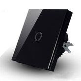 Standard Smart Light Switch WiFi 1 Gang Wireless Touch Sensor Remote Control Smart Switch with Power Statistics Function