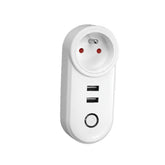 WiFi Switch Smart Socket Dual USB Ports Outlets UK US EU FR Plug APP Remote Control Works with Alexa Google Home